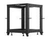 Lanberg Stojak Open rack 19 cali 12U 600x600-1100 regulowany czarny